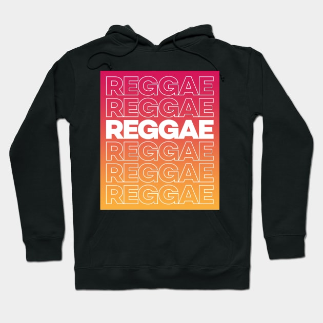 Reggae Typography Hoodie by rastauniversity